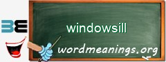 WordMeaning blackboard for windowsill